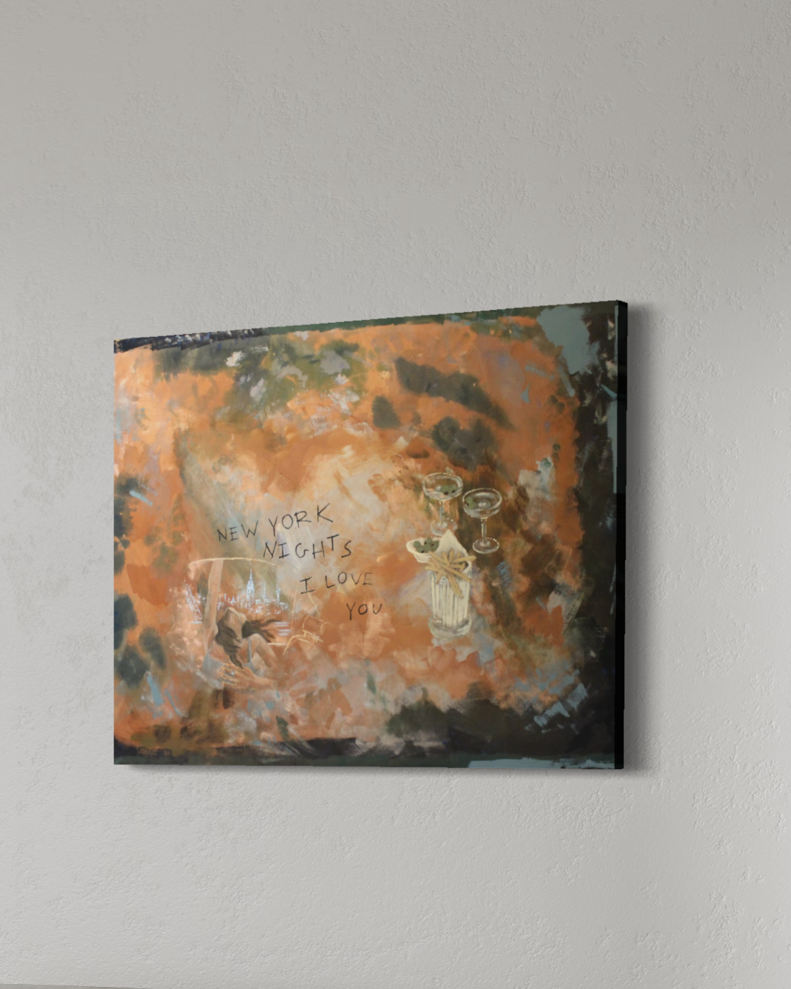 NEW YORK NIGHTS I LOVE YOU Canvas