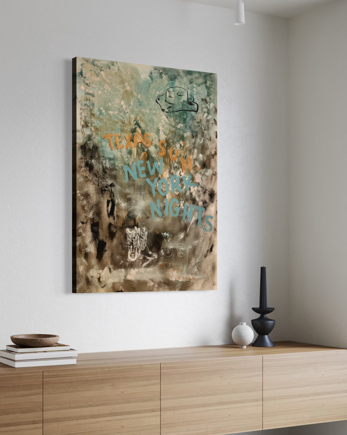 TEXAS SUN NEW YORK NIGHTS Canvas